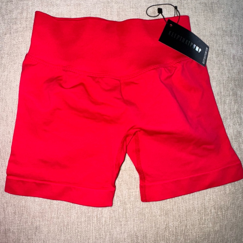 Vibrant Red Women's Bike Shorts